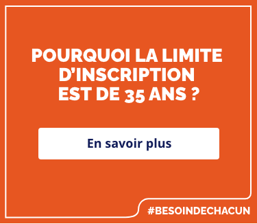 Pourquoi la limite d'inscription est de 35 ans