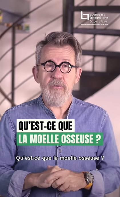 Image de Jamy Gourmaud issue de la vidéo "qu'est-ce que la moelle osseuse ?"