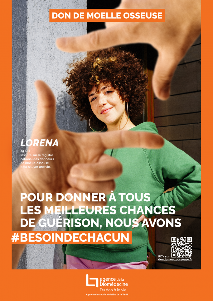 Image d'une affiche mettant en avant une jeune femme nommée Lorena