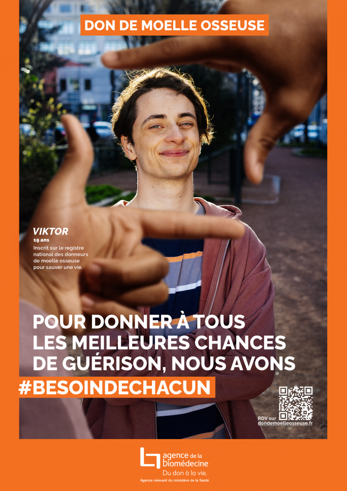 Image d'une affiche mettant en avant un jeune homme nommé Viktor